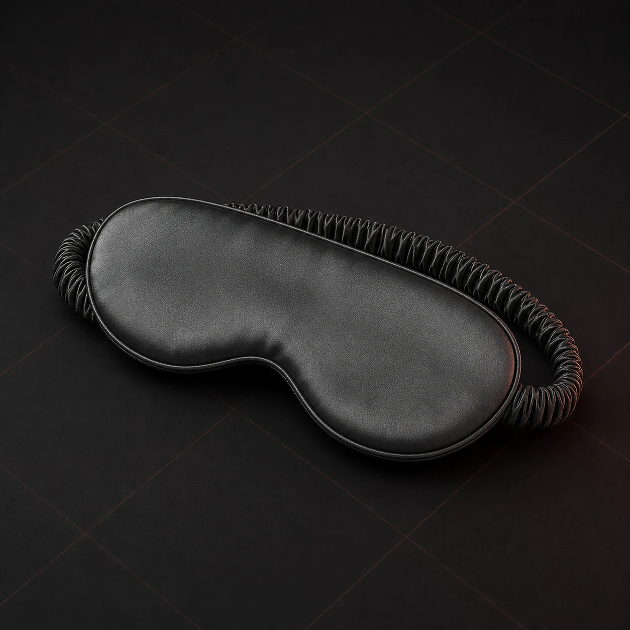 Black silk VOLUMA Veil padded sleep mask